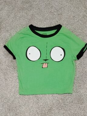 Nickelodeon Invader Zim Green Short Sleeve Tee with Black Trim